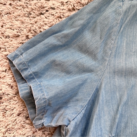 💙 Vintage JM Collection Butterfly Embroidered Chambray Shirt Women’s Size 16W - Picture 6 of 16